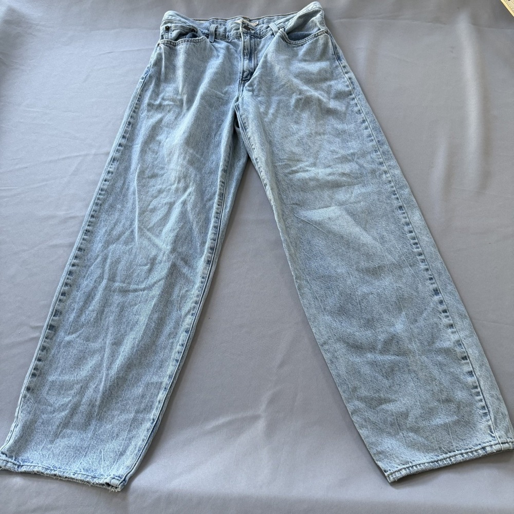 Levis Baggy Dad Jeans Women's 28 Blue Denim Medium Wash Logo Cotton y2k